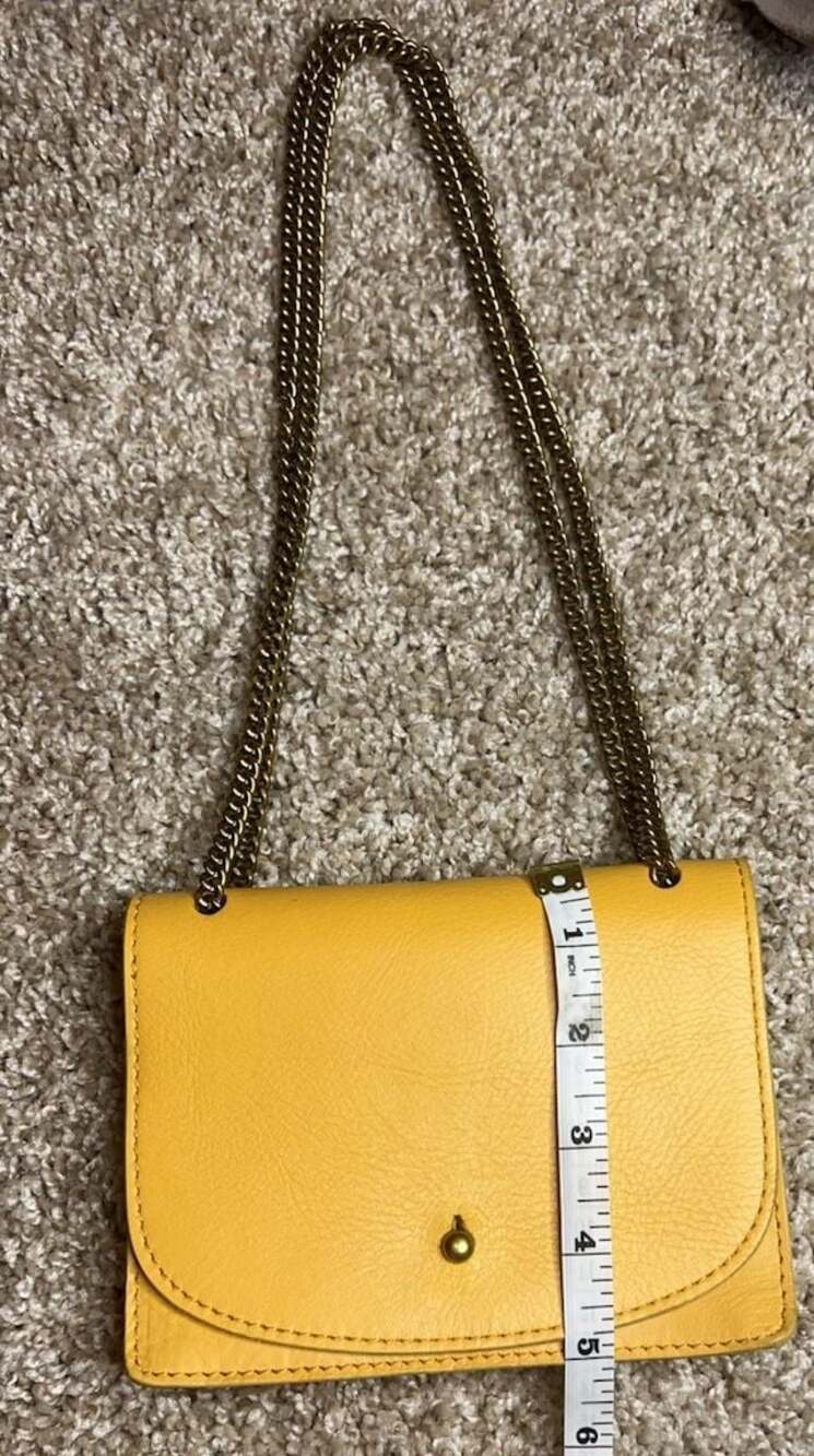 Madewell Yellow Leather Chain Crossbody Bag - Picture 8 of 8
